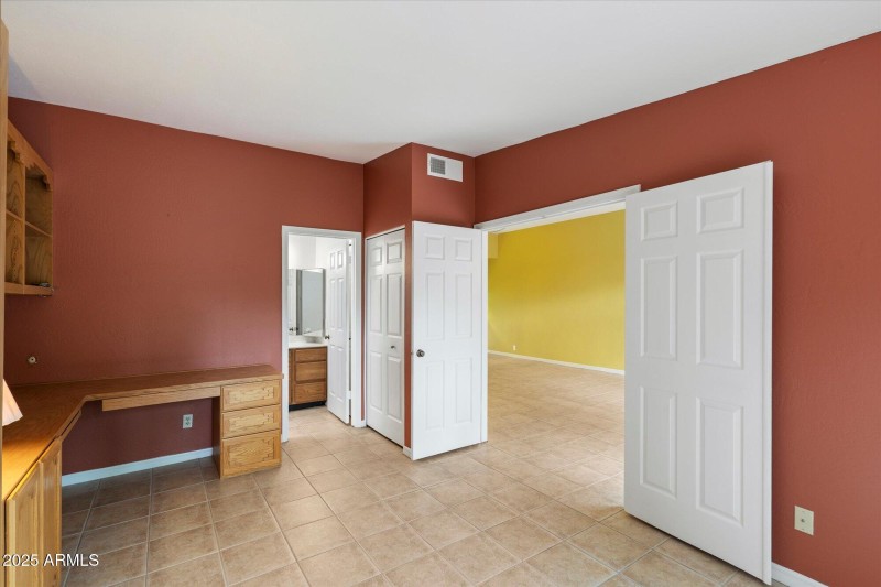 Second bedroom with built in desk