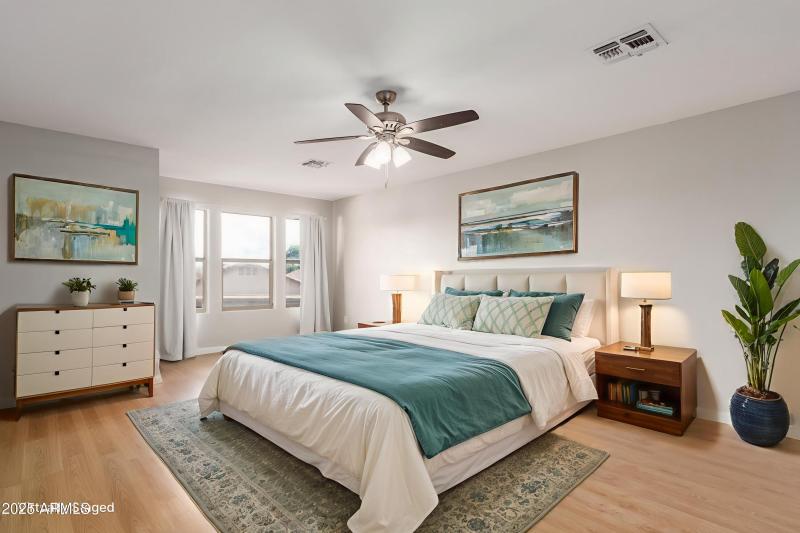 Virtally Staged Primary Bedroom