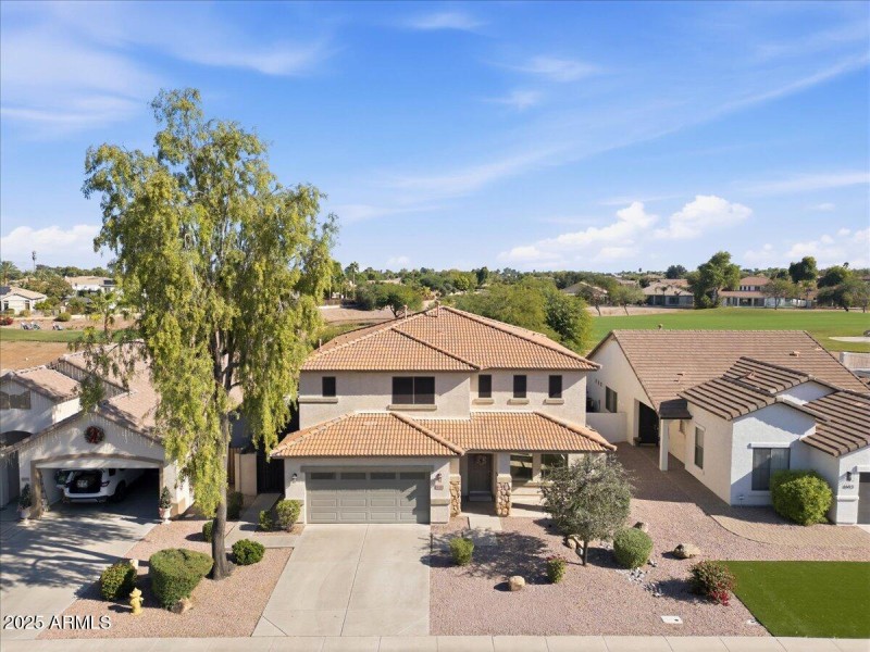 Aerial front of home