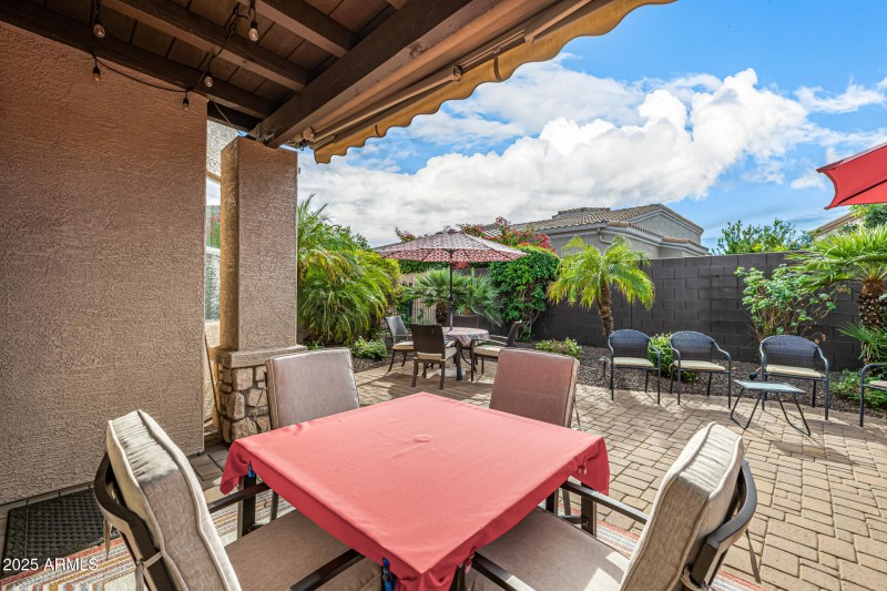 Back Patio with Blue Skies