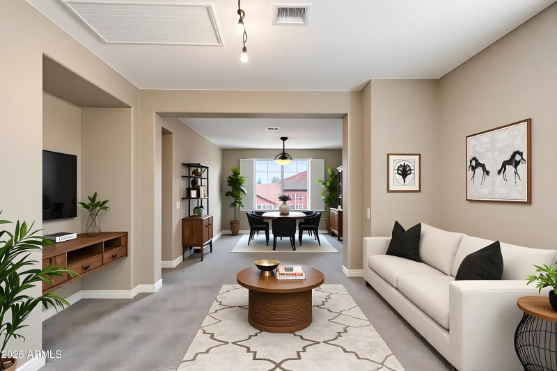 Upstairs Loft Media and Game Room Concep