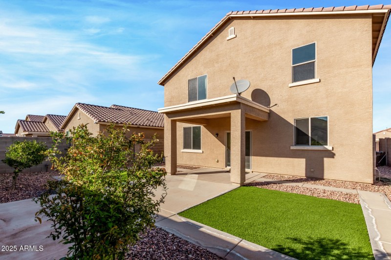 Rear of home