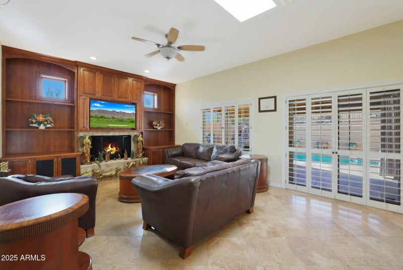 Family Room with patio door