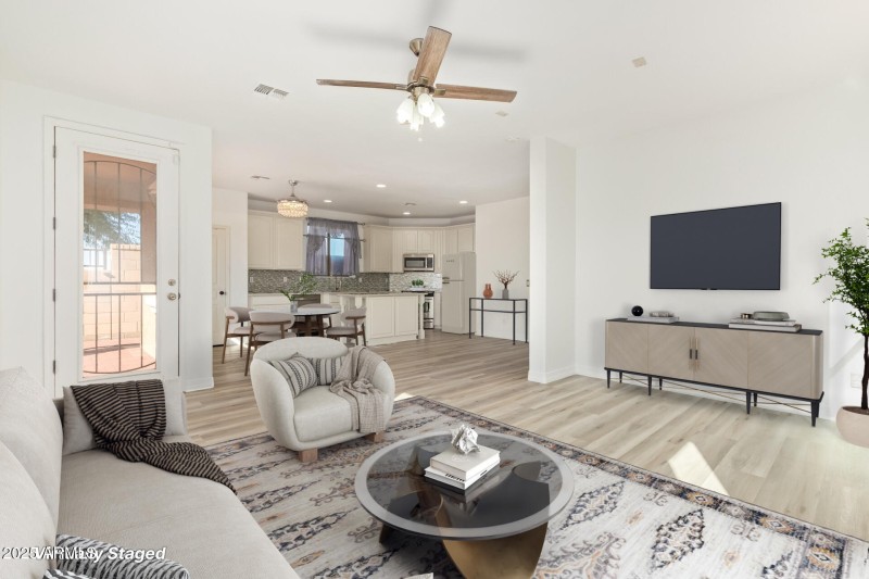 Virtually Staged Family Room