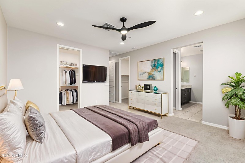 Virtually Staged Primary Bedroom