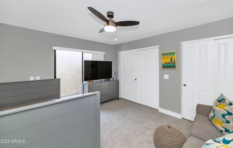 Cozy Bedroom With Ceiling Fan