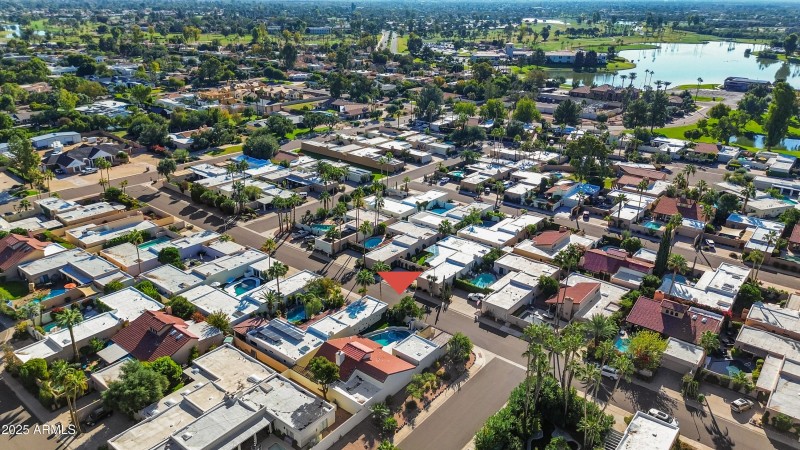 Panoramic Neighborhood Aerial View