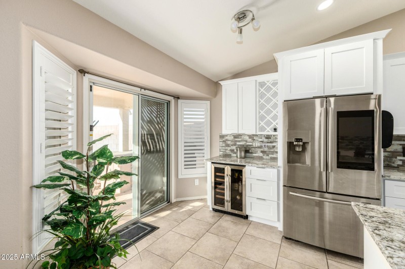 Kitchen winebar area