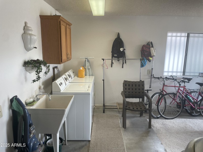 Laundry in garage