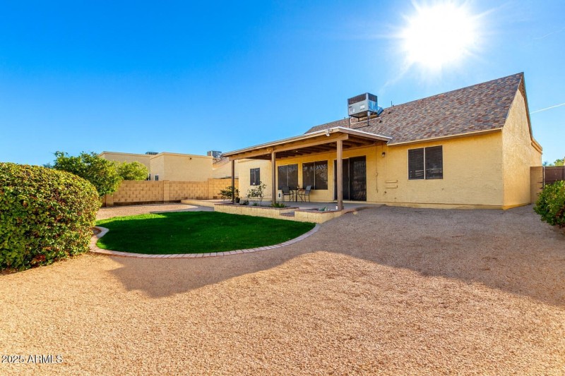 Large easy to maintain backyard