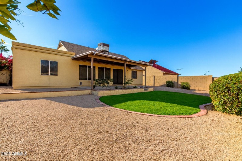 Large North facing backyard