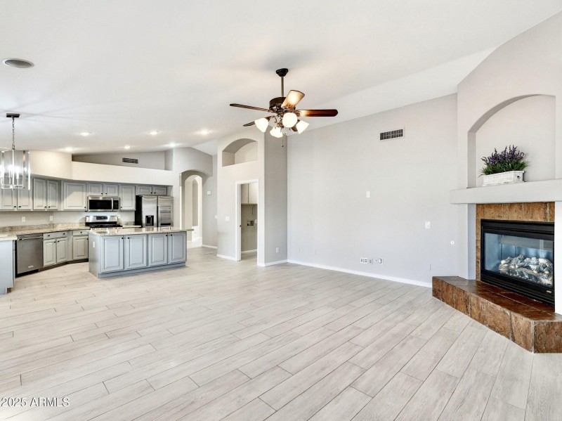 Family Room and Kitchen View