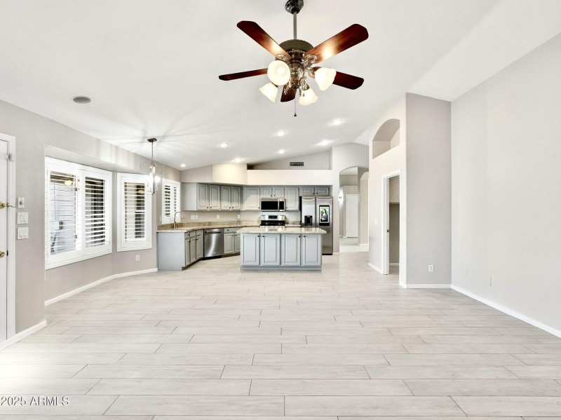 Family Room view to the Kitchen