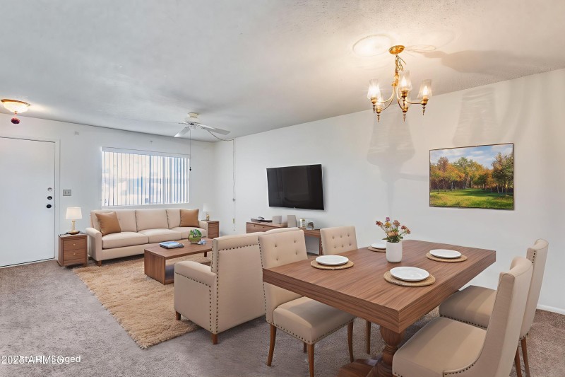 Living / Dining Area - Virtually Staged