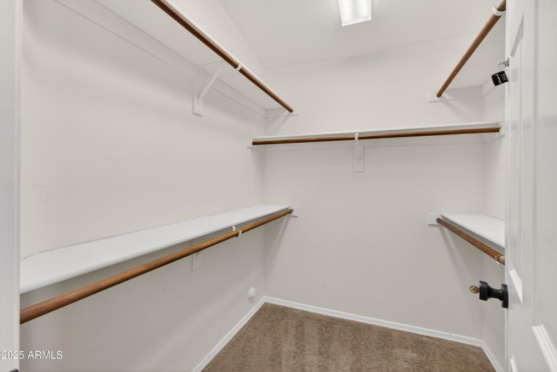 Master has two closets