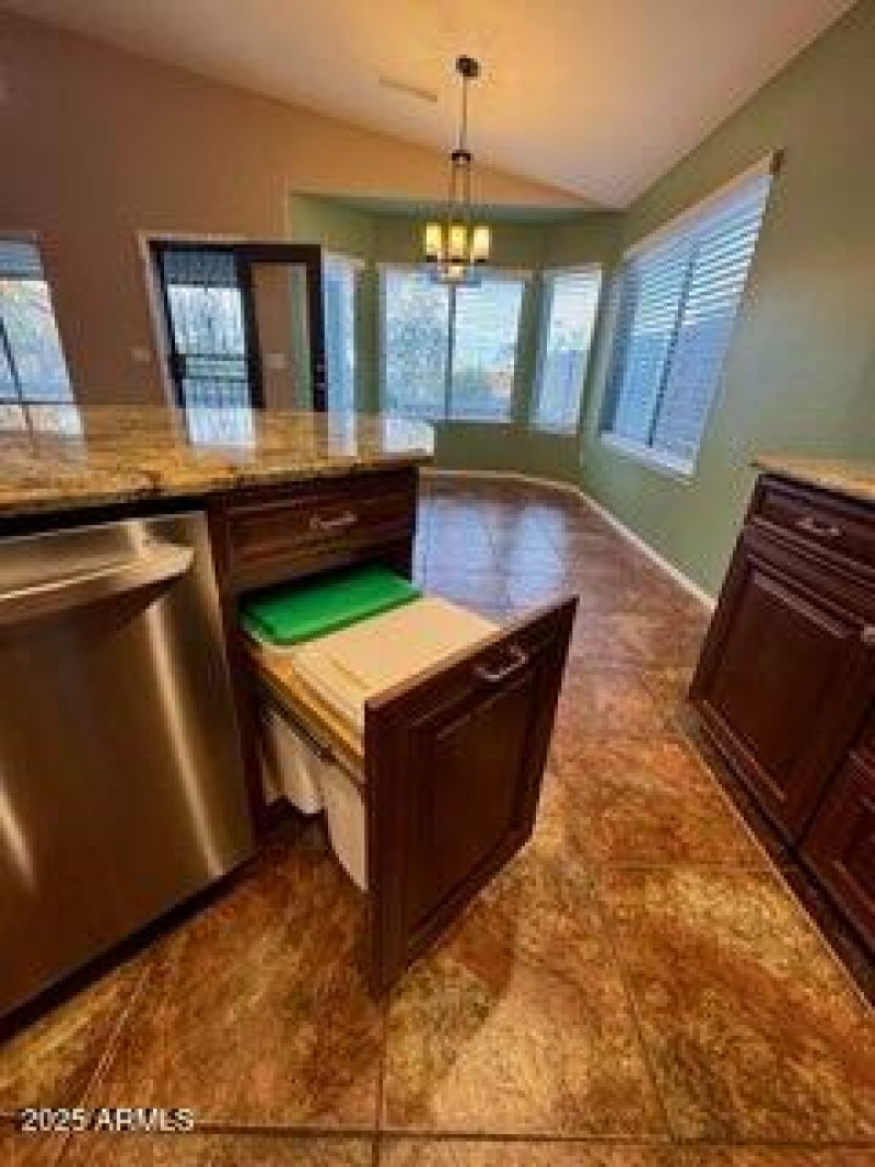 Built in trash and recycle