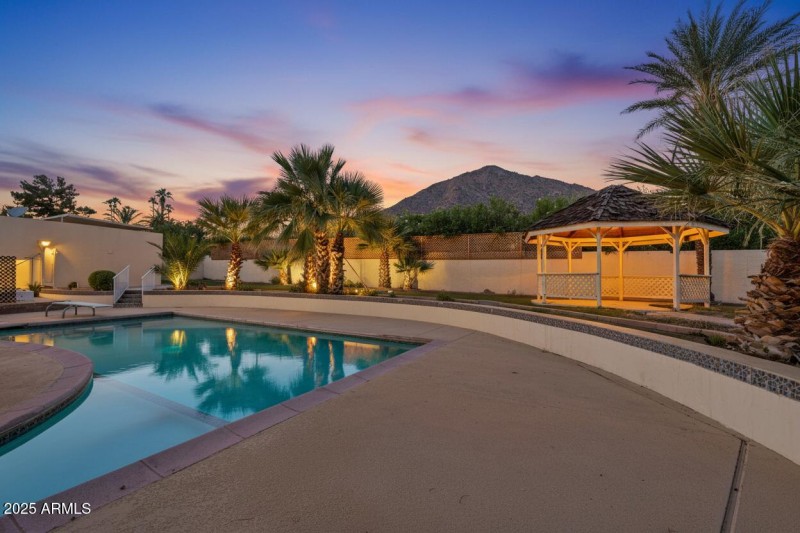 Pool with Camelback views