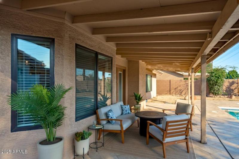 Covered Patio - Staged