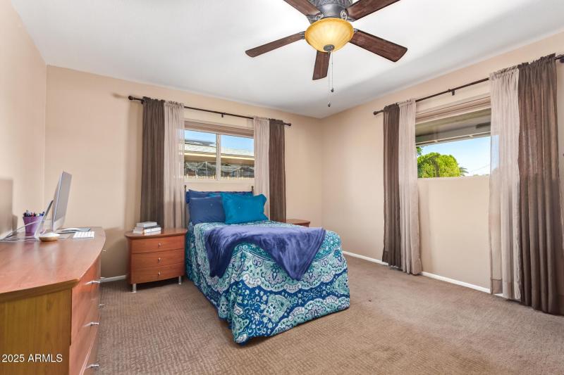 Ceiling fans throughout