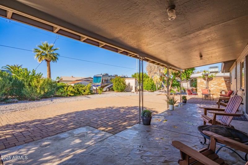 Extended covered patio