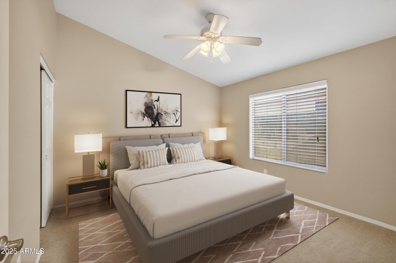 Staged secondary bedroom