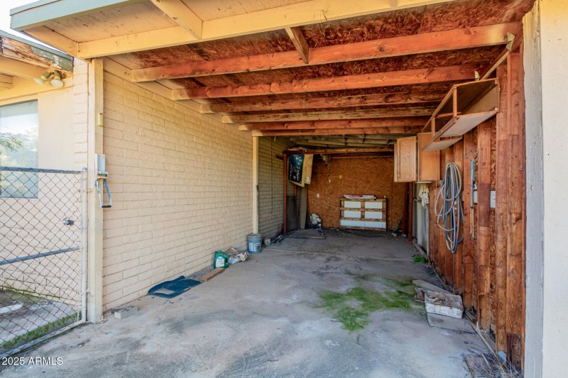 Rear carport/storage/tack room