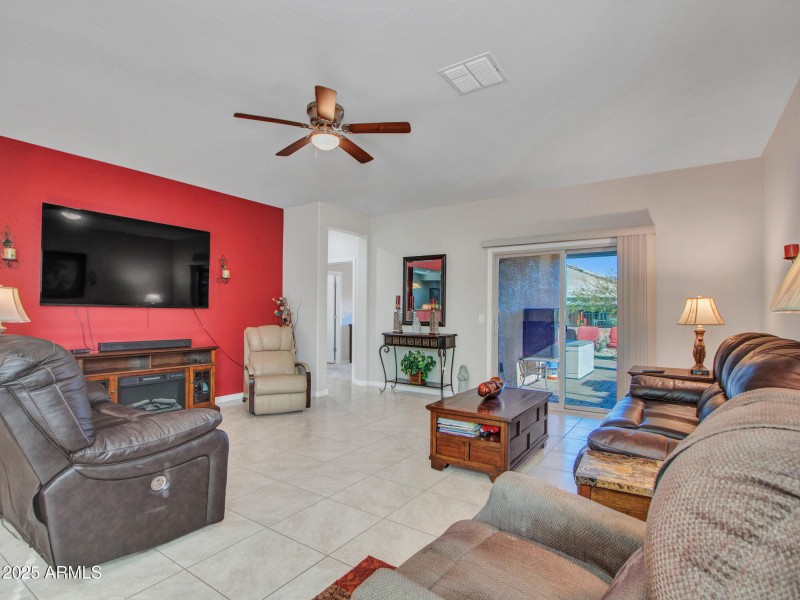 Living Area With Patio Access