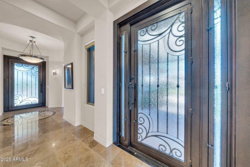 Side entrance by courtyard