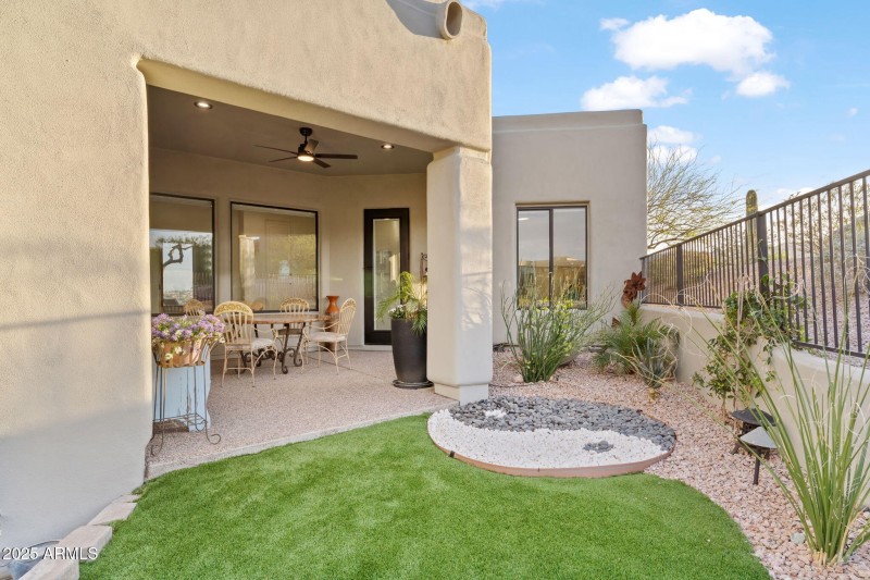 Covered patio for bedrooms