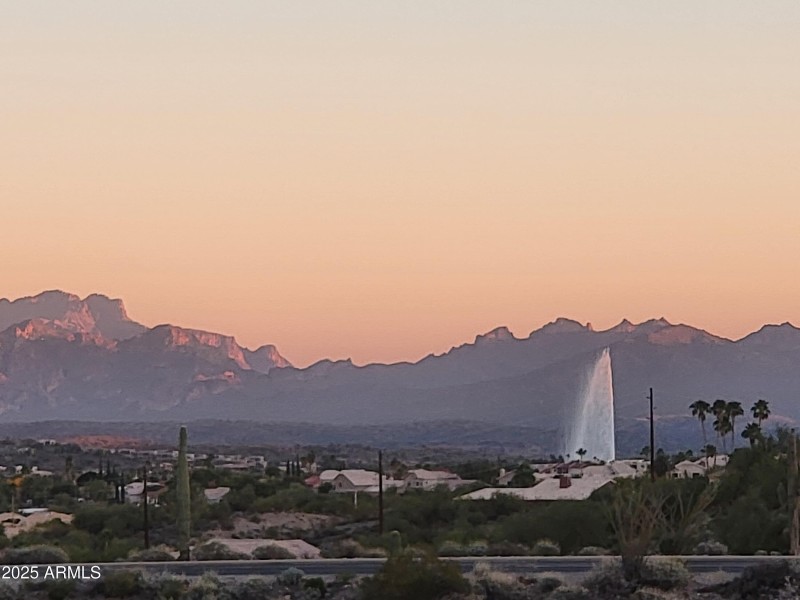 View of the fountain from patio