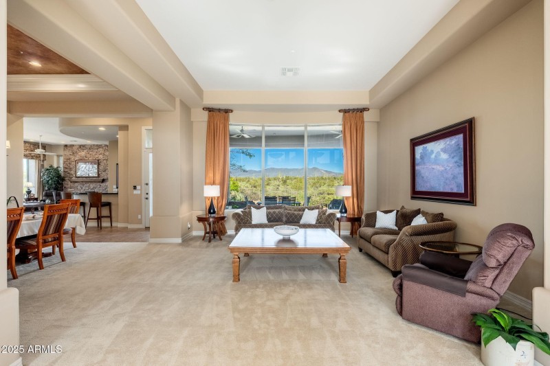 Front room with stunning mountain views