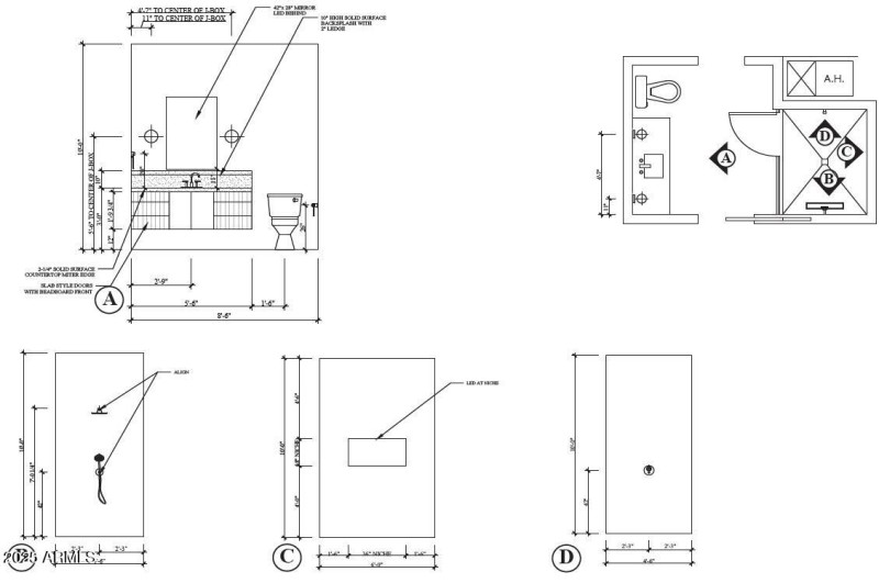 Guest Bath Elevations