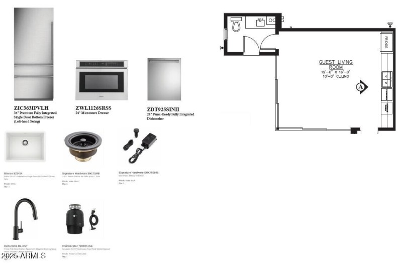 Guest Kitchenette Appliances and Plumbin