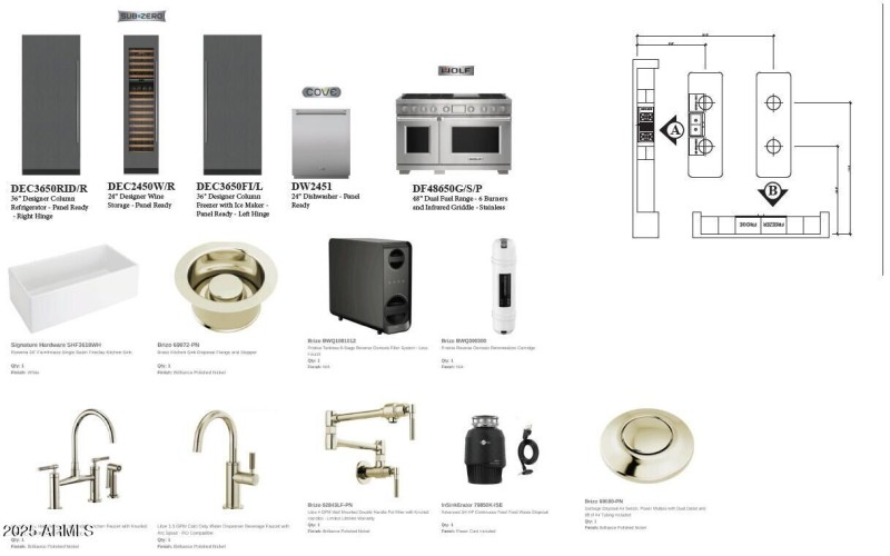Kitchen Plumbing and Appliances Selectio