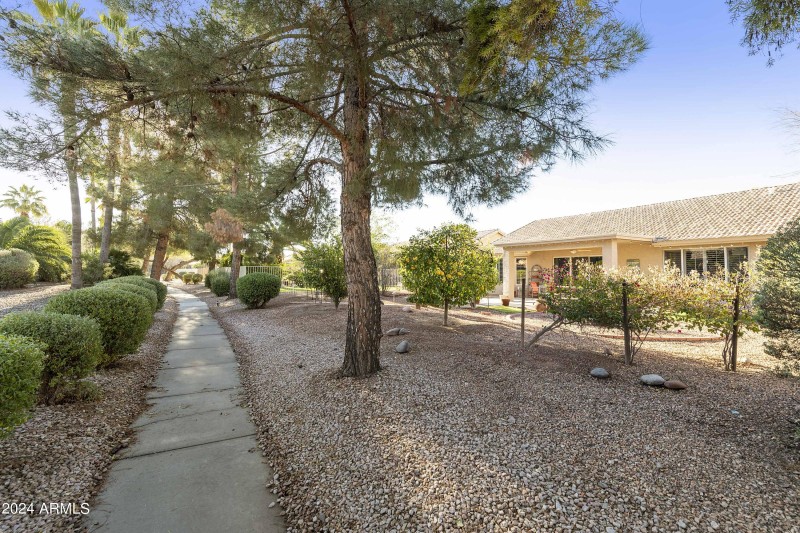 Home along walking path