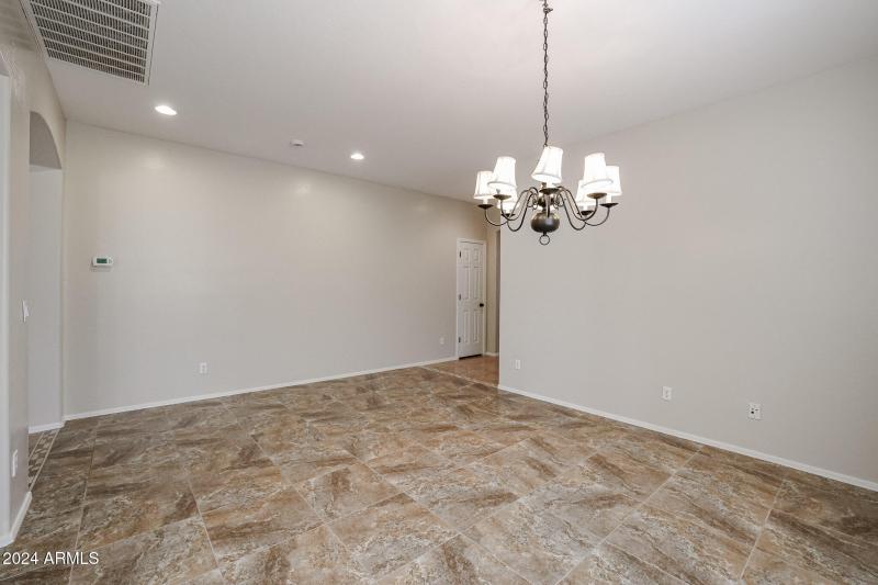 Tiled formal dining room