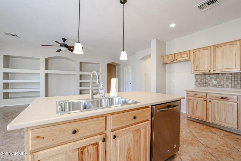 Center island with sink