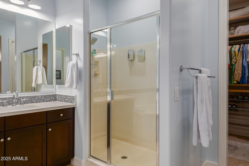 Glass Enclosed Shower