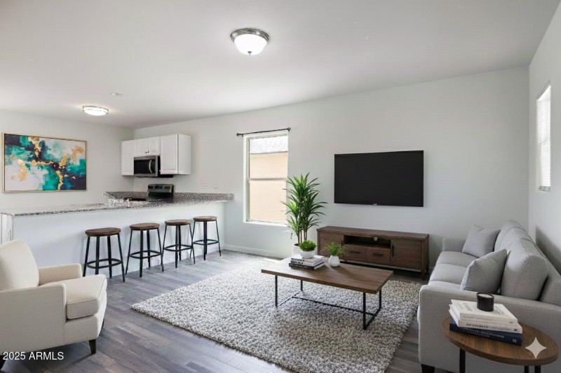 Virtually Staged Living Room