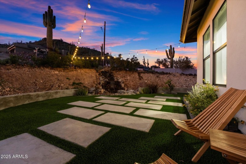 Front Yard water feature / patio