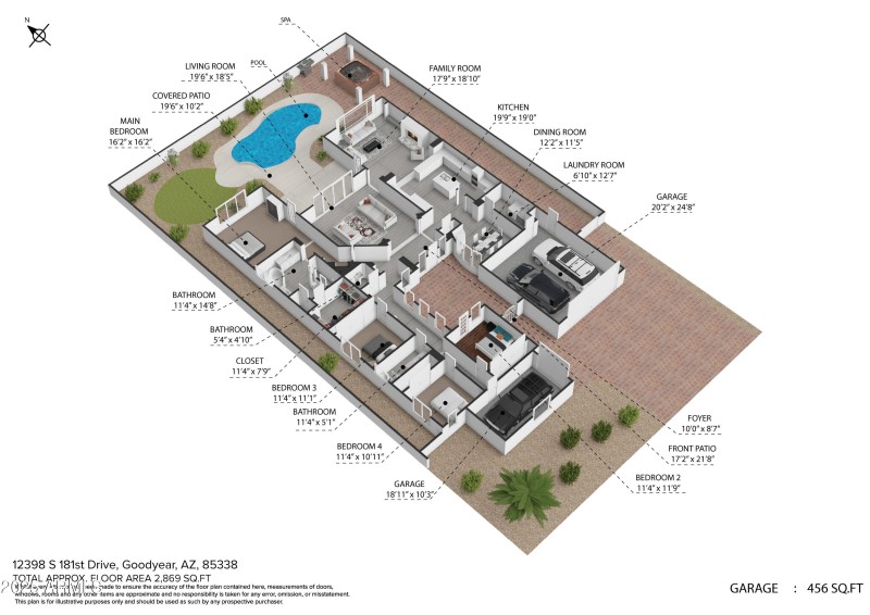 12398_S_181st_Drive_3D Floor Plan