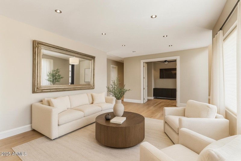 Contemporary Living Room with Natural Li