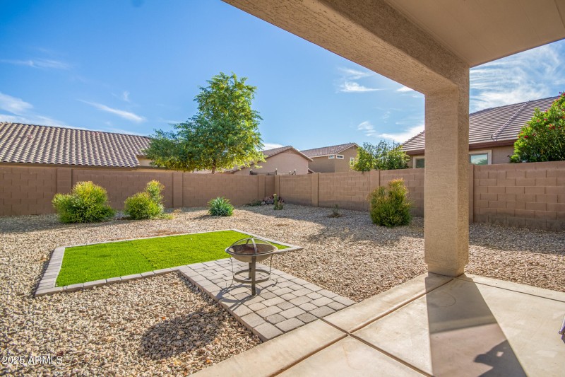 Back yard and patio