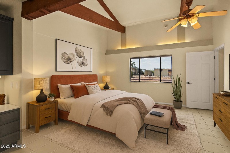 Virtually Staged Primary Bedroom