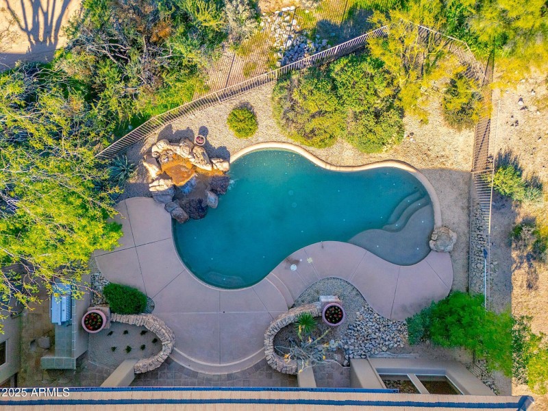 Low Maintenance fenced backyard