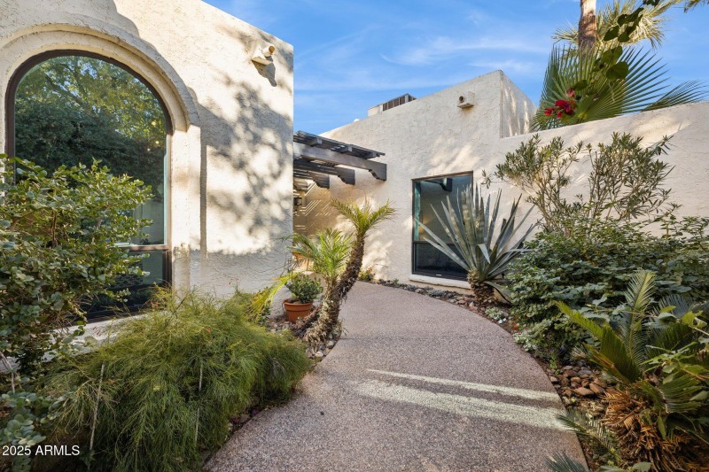 Lush Courtyard Entrance