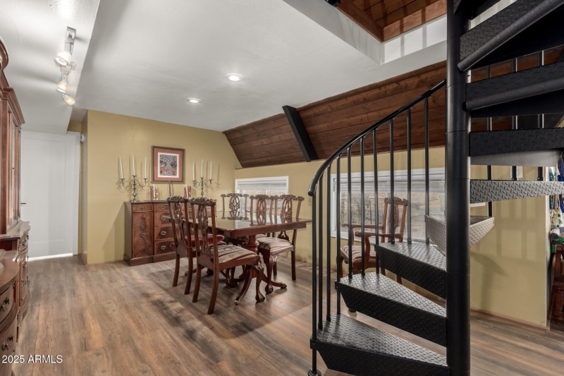 Spiral Staircase & Formal Dining Room