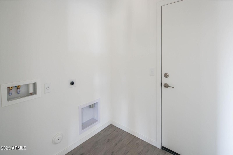 Inside washer and dryer area