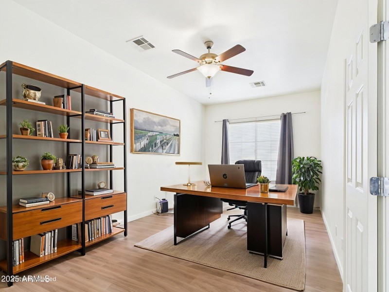 FLEX SPACE STAGED AS A HOME OFFICE
