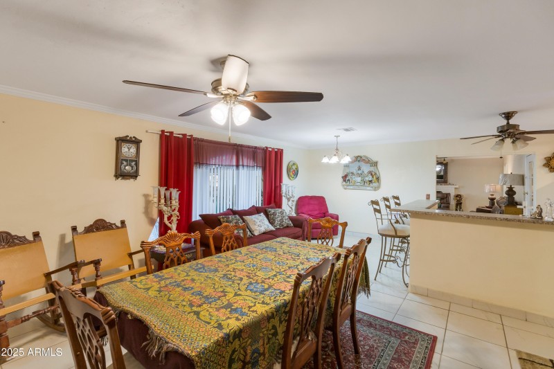 Formal dining & living areas